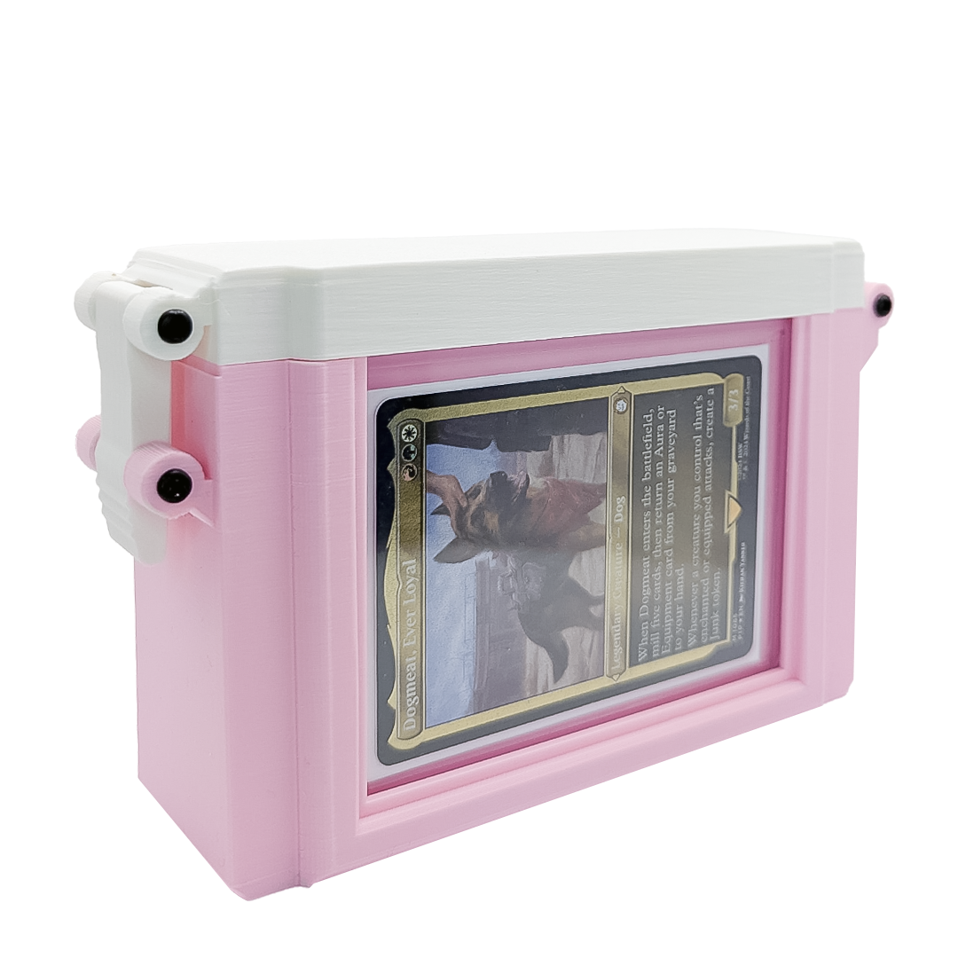 SquadPod Slim MTG deck box in Blossom pink and white