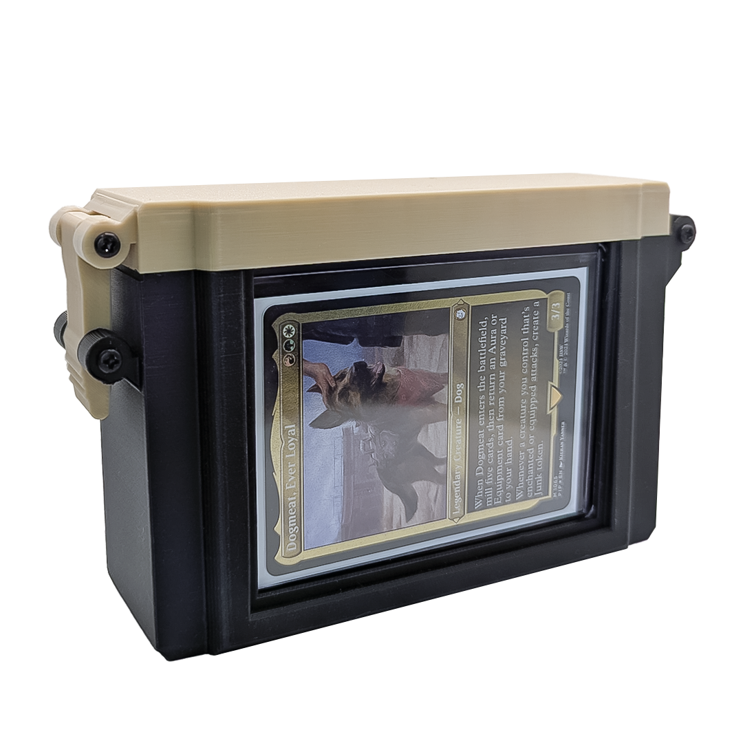 Black and sand MTG Commander deck box