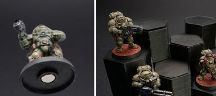 Magnetising miniature bases with the correct magnet size