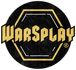 Warsplay logo with gold text on a black background