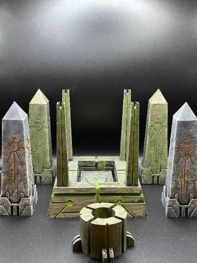sci-fi alien crypt scatter terrain, 28mm