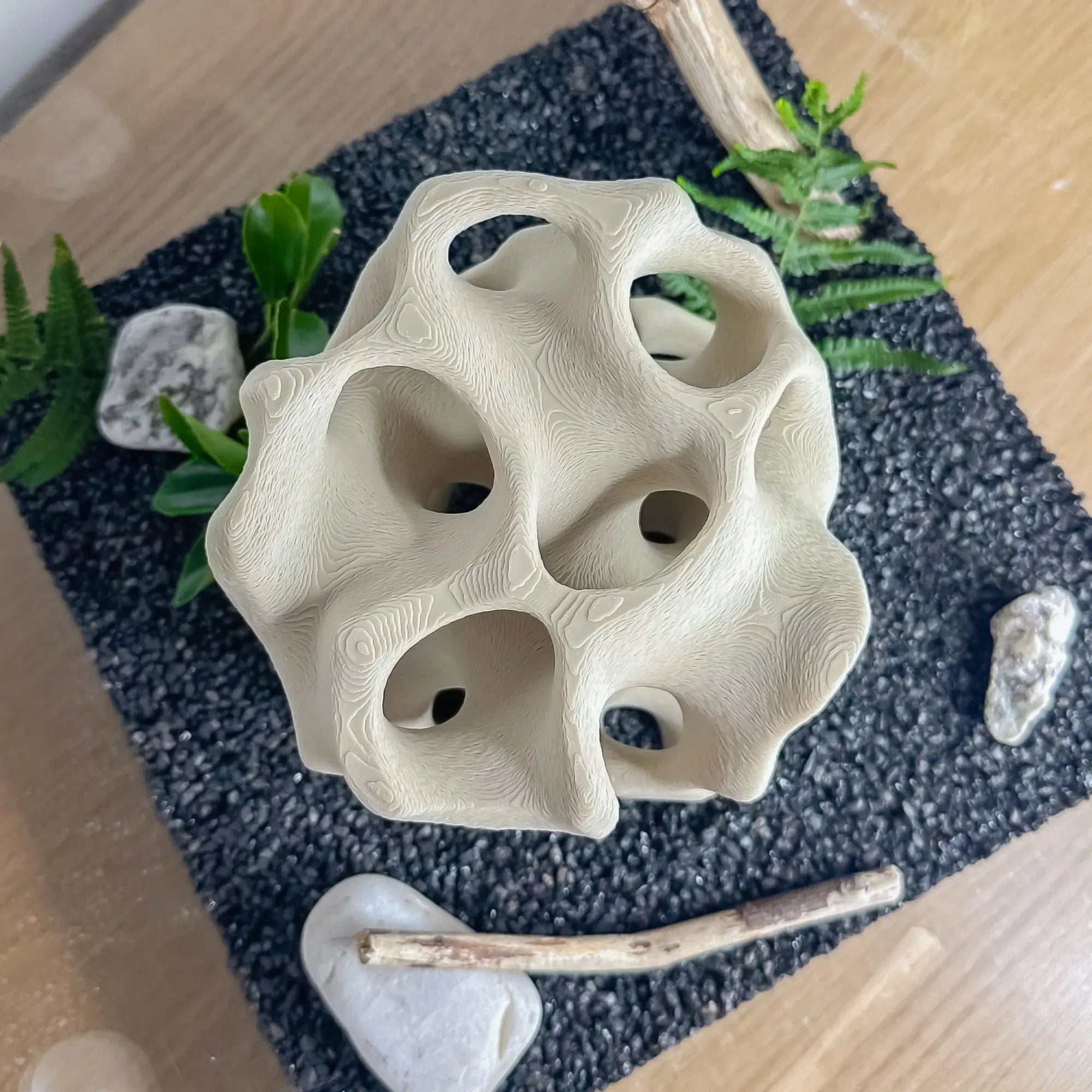 Aquarium Cave for Fish, Shrimp & Plecos – Coral - Style Shelter with 3 Hides for Corydoras, Guppies & Bottom Dwellers - Blubber Cove