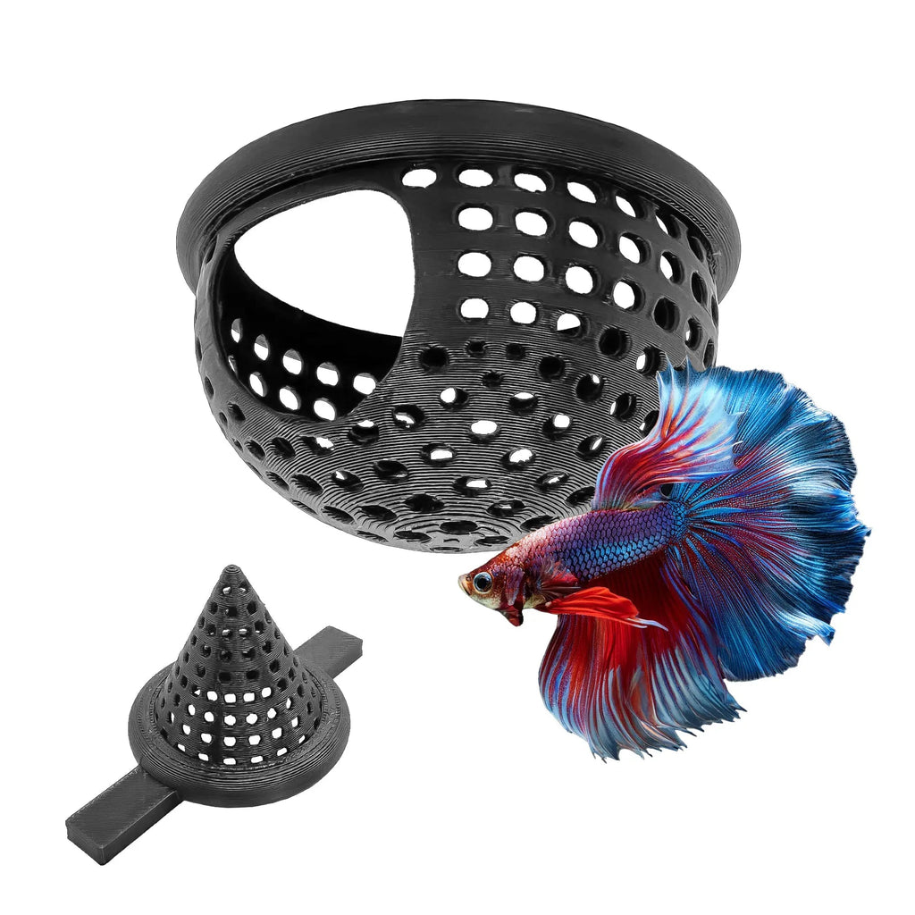 BettaPod Floating Betta Aquarium Hide Log with Feeder Insert - Blubber Cove