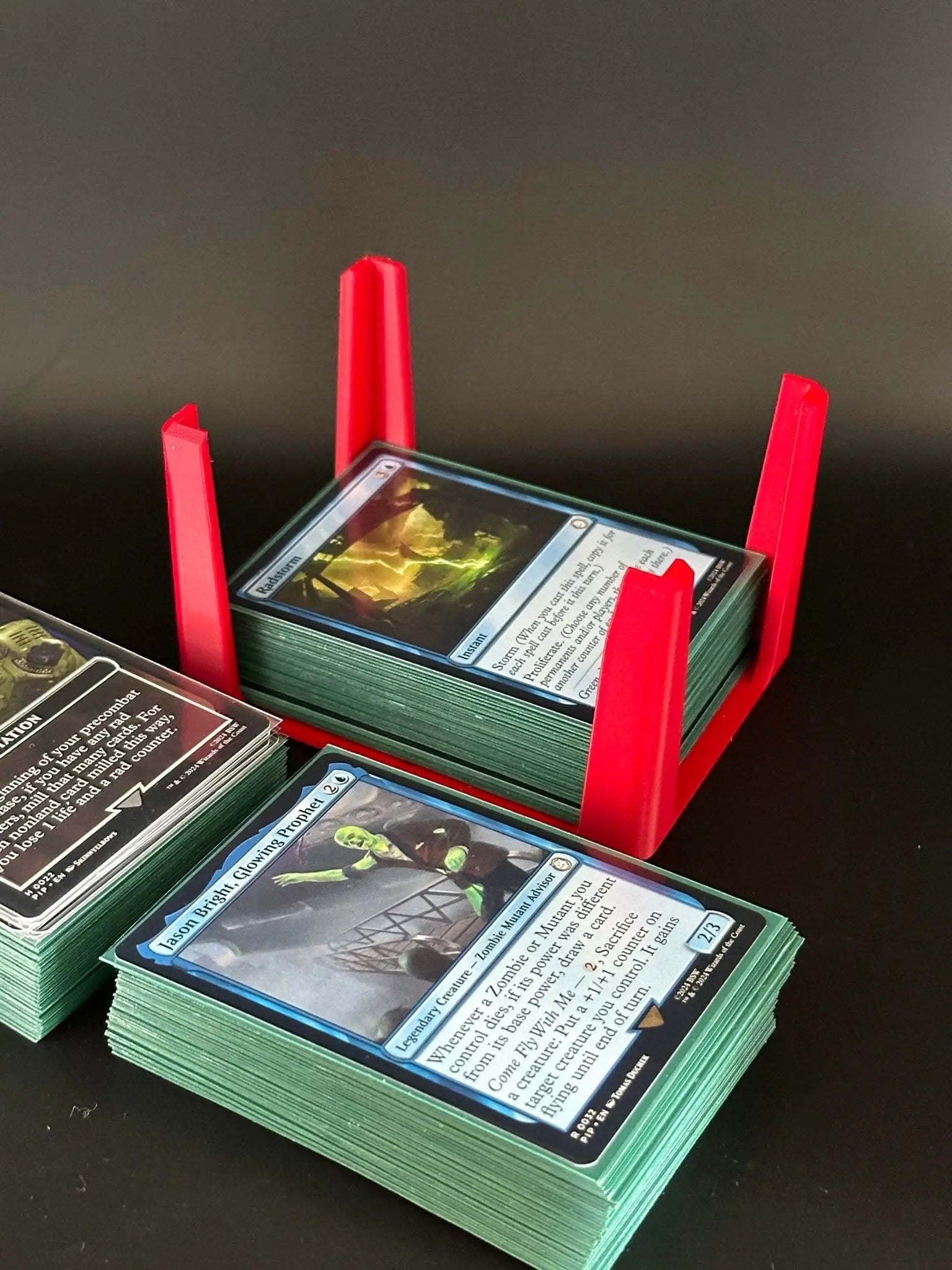 Deck Box for Magic the Gathering Commander (inc. Top Loader and card stand ) - Fits 100 + Single Sleeved Cards - Blubber Cove