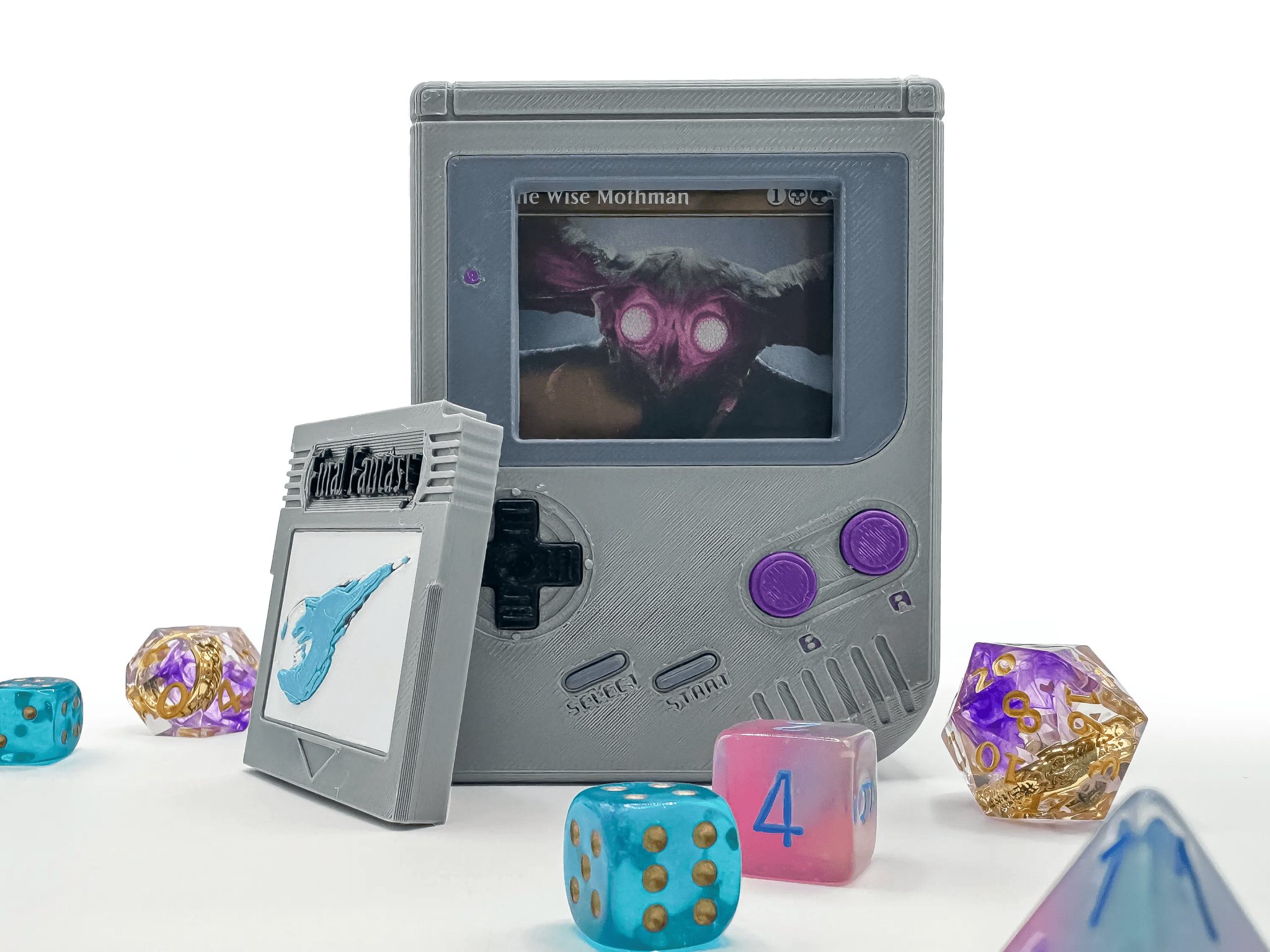 Final Fantasy Inspired Gameboy Deck Box for MTG Commander | Retro TCG Case with Magnetic Lock | Holds 100+ Cards | EDH Yugioh Pokémon Gift - Blubber Cove