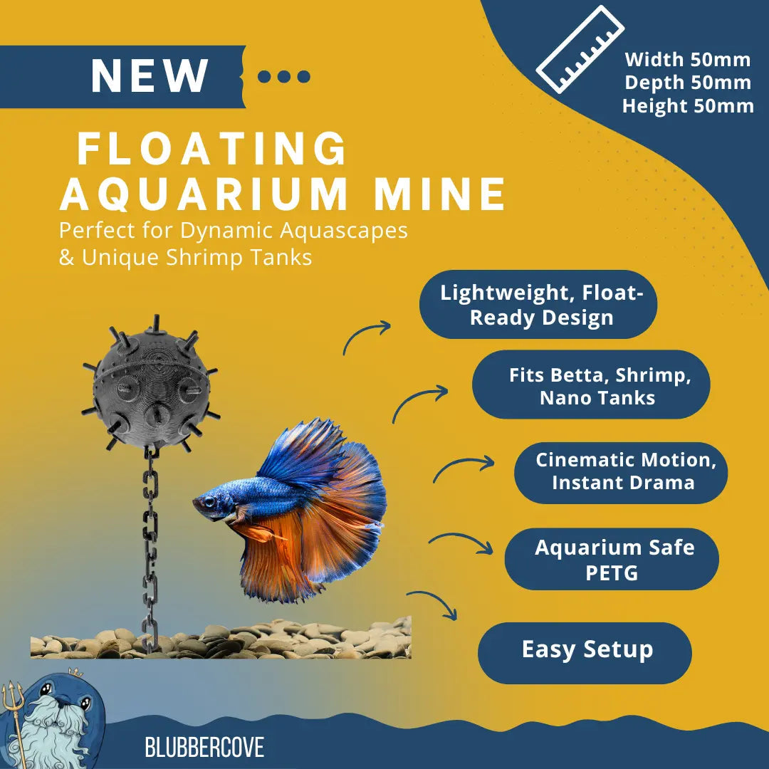 Floating Aquarium Mine / Ideal Accessory for any Fish Tank - Blubber Cove