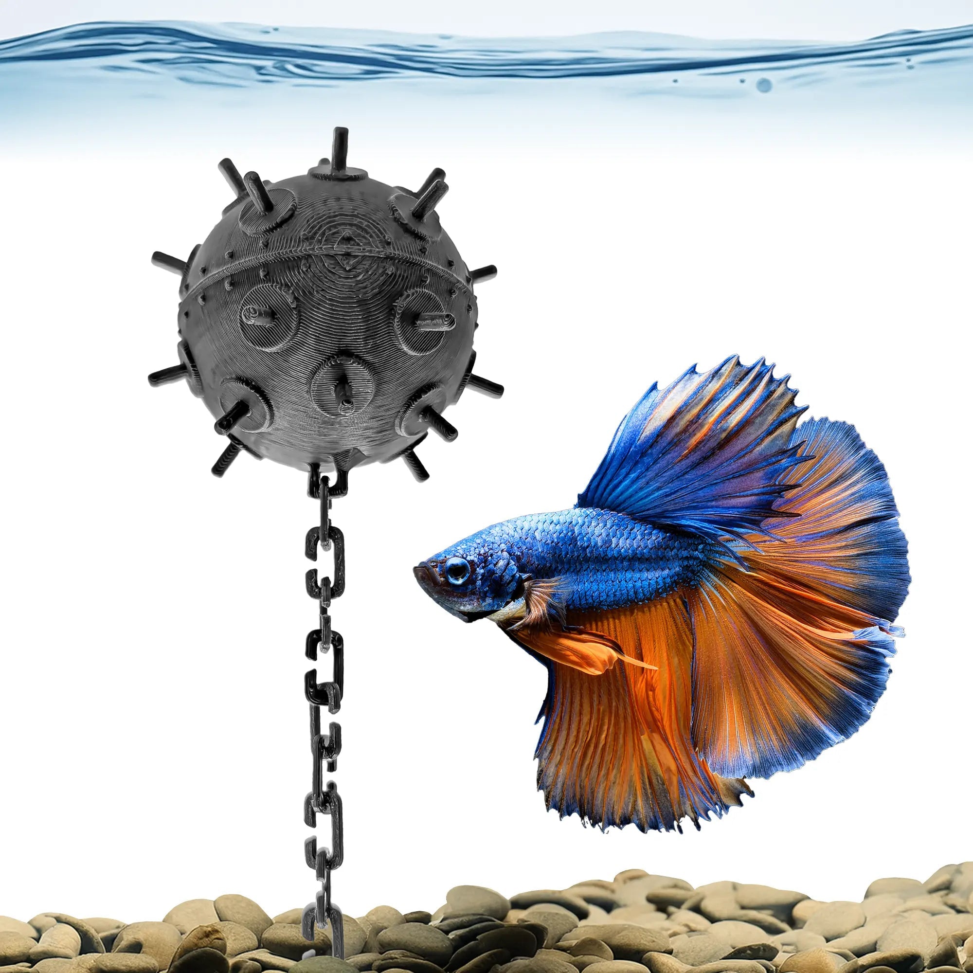 Floating Aquarium Mine / Ideal Accessory for any Fish Tank - Blubber Cove