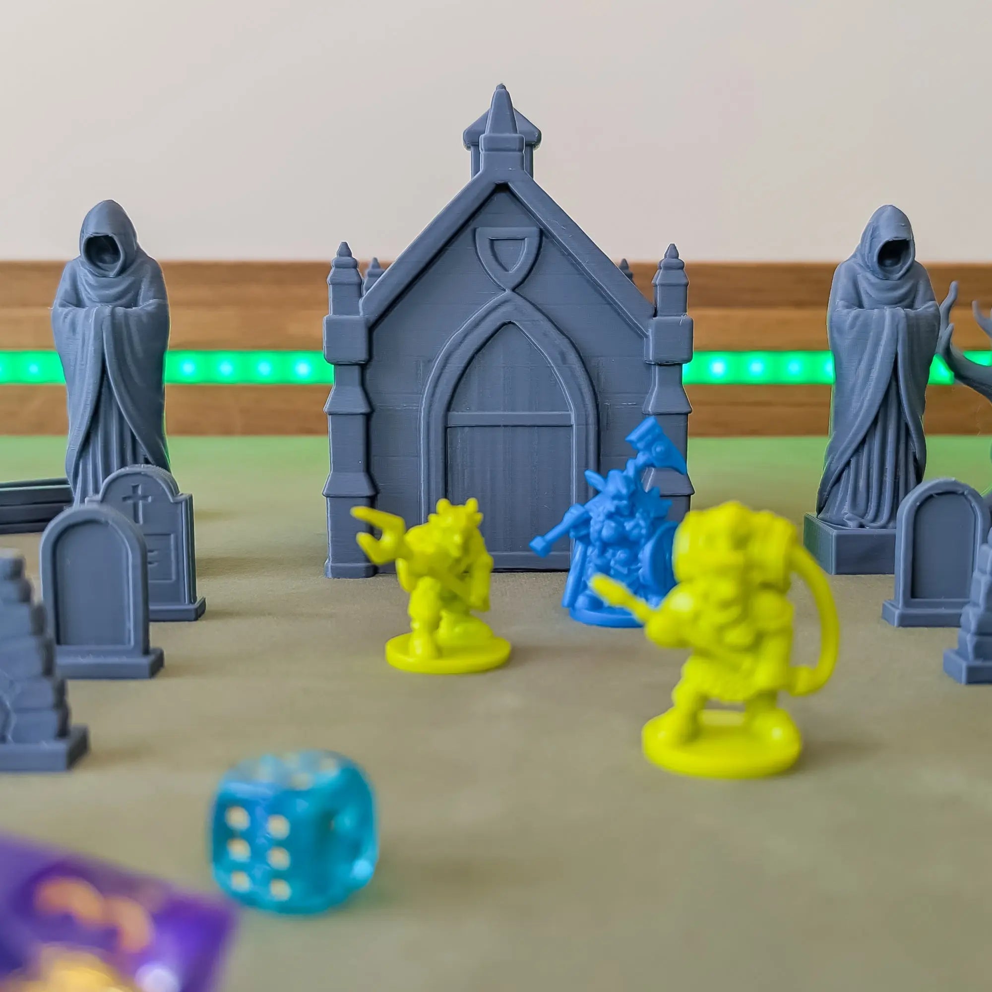 Graveyard Scatter Terrain for DND, RPG & Wargames – Mausoleum & Tombstones Kit - Blubber Cove