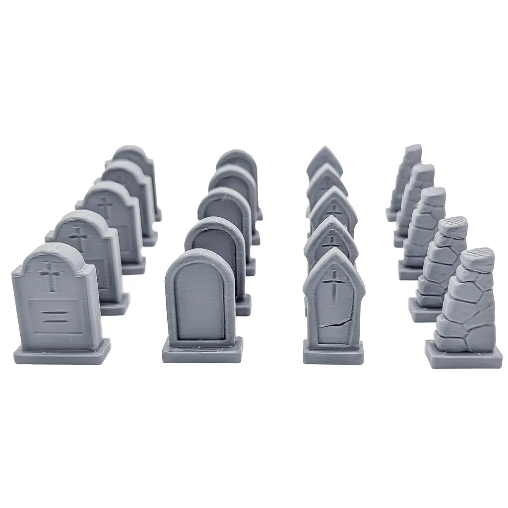Graveyard Scatter Terrain for DND, RPG & Wargames – Mausoleum & Tombstones Kit - Blubber Cove