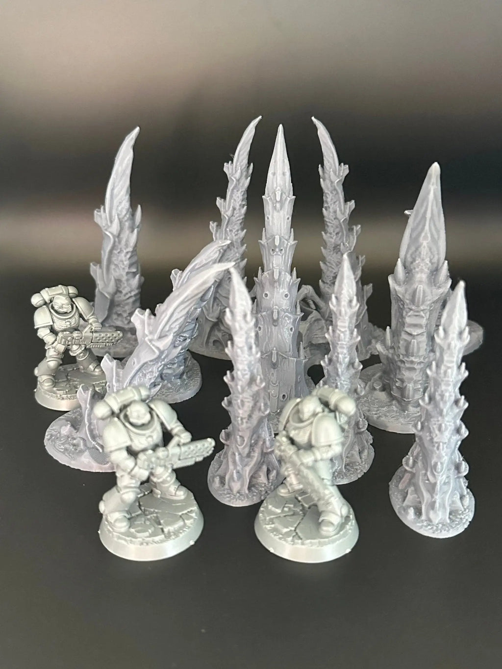 organic alien scatter terrain set, 28mm