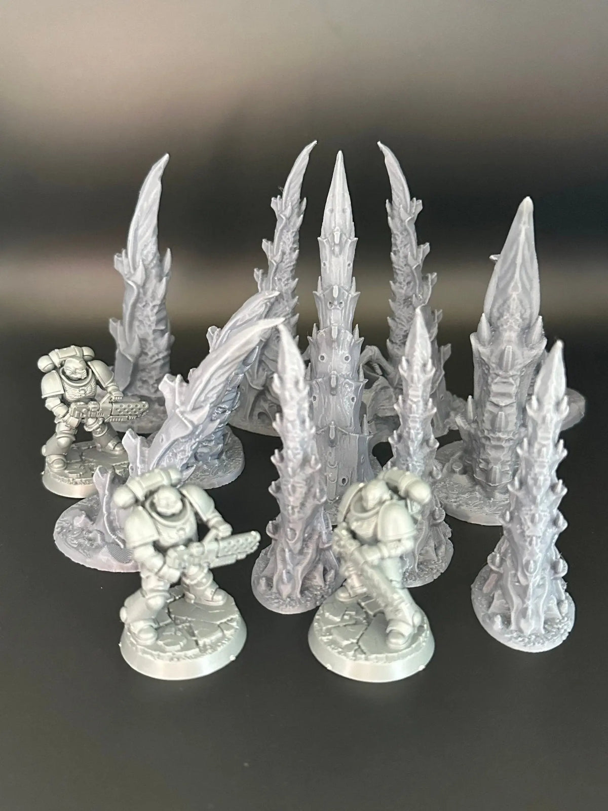 organic alien scatter terrain set, 28mm