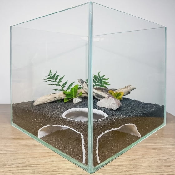 Blubber Cove Large Corner Aquarium Cave – Wide Entrance Pleco & Cichlid Hide