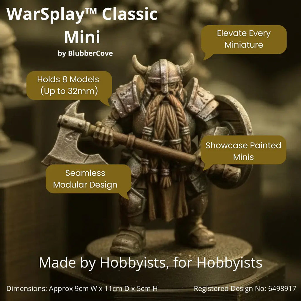 WarSplay™ Classic Mini | Modular Miniature Display Case for Wargaming & RPGs - Blubber Cove
