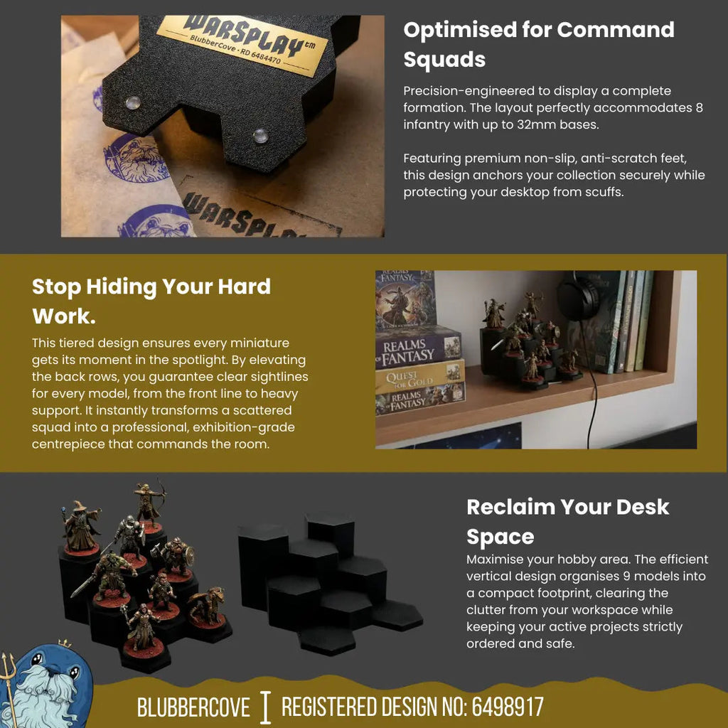 WarSplay™ Classic Mini | Modular Miniature Display Case for Wargaming & RPGs - Blubber Cove