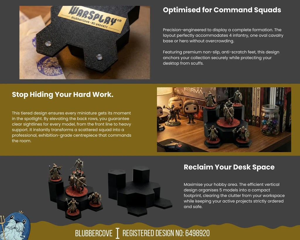 WarSplay™ Hero Mini | Modular Miniature Display Case for Wargaming & RPGs - Blubber Cove