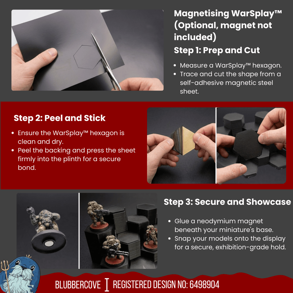 WarSplay™ Hero | Modular Miniature Display Stand for Wargaming & RPGs - Blubber Cove